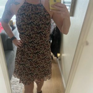 Abercombie Halter Wrap Mini Dress- floral Large (tall)
